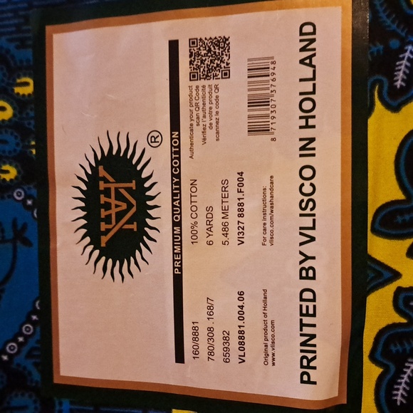 Vlisco fabric 6 yards - Picture 2 of 3